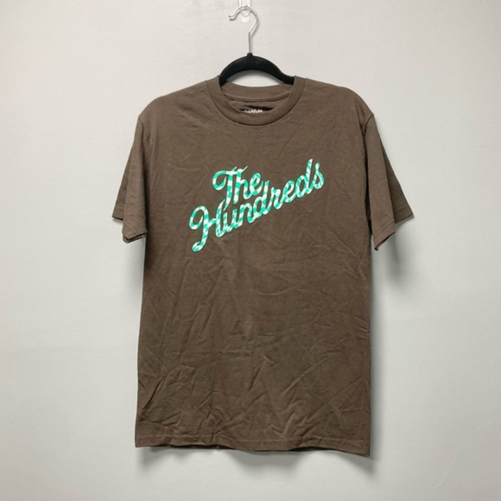 Adam Bomb by The Hundreds‎ Mens Brown Graphic Script Logo T-Shirt Medium
